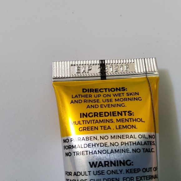 Lot Of 4- BAD ACE For Men Energy Face Wash Citrus Punch .5oz/15ml Exp 12/18/23 - Picture 6 of 6